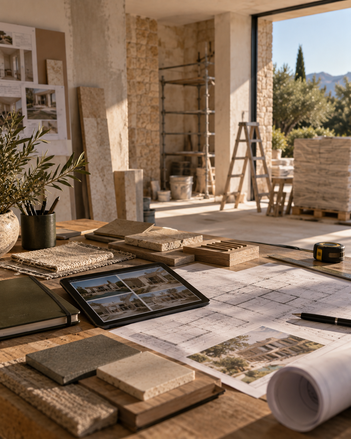 Technical professional inspecting a property's installations